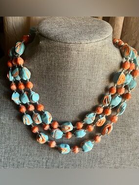 Vintage Japan Polymer Clay Necklace